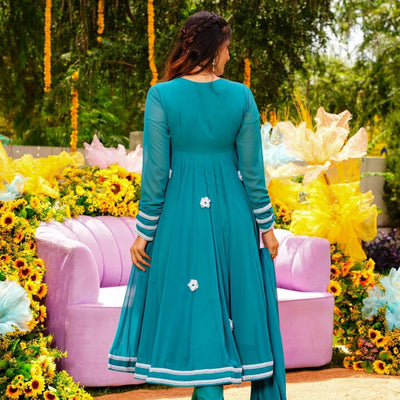 ULTRA MARINE GEORGETTE SUIT SET