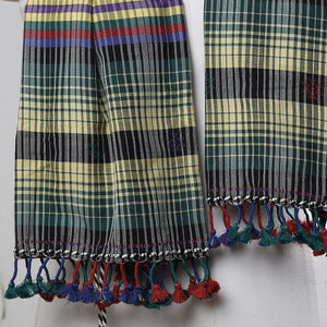 Black - Kutch Weave Pure Handloom Cotton Stole