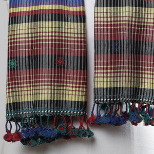 Black - Kutch Weave Pure Handloom Cotton Stole