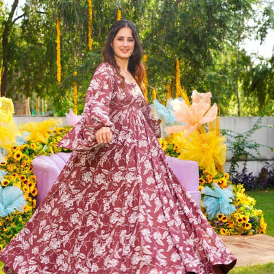 Sarika chinon georgette maxi