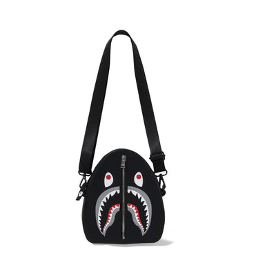 A BATHING APE SHARK SILICON SHOULDER BAG