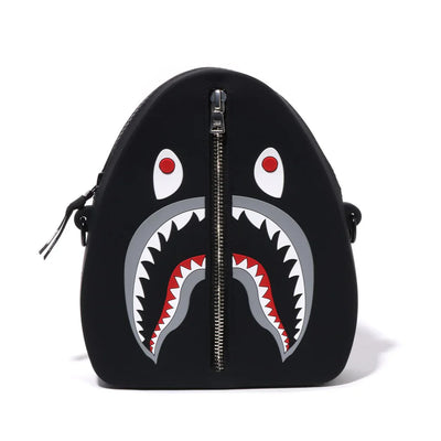 A BATHING APE SHARK SILICON SHOULDER BAG