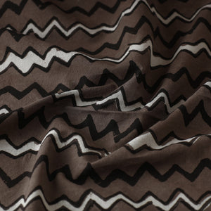 Brown - Pipad Block Printed Cotton Fabric