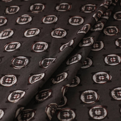Brown - Pipad Block Printed Cotton Fabric