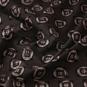 Brown - Pipad Block Printed Cotton Fabric
