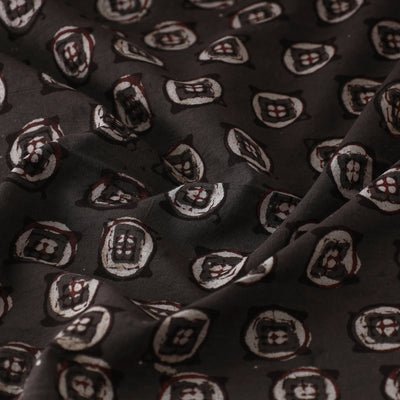 Brown - Pipad Block Printed Cotton Fabric