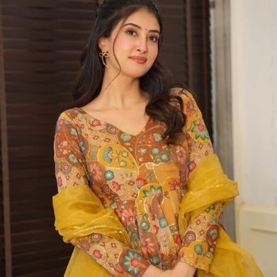 angelic embroidered kurta-palazzo set
