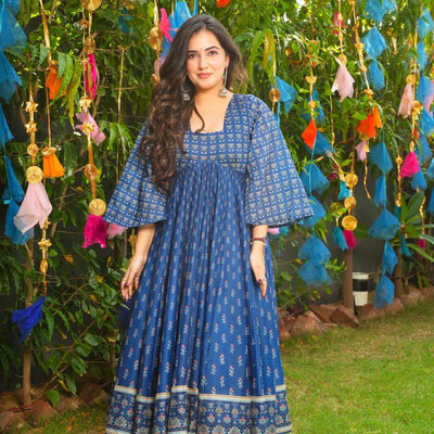 Jignasa blue chanderi suit set