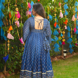 Jignasa blue chanderi suit set