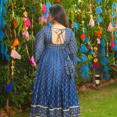 Jignasa blue chanderi suit set