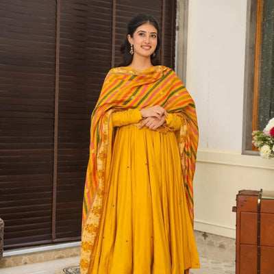 Hadiya yellow suit set