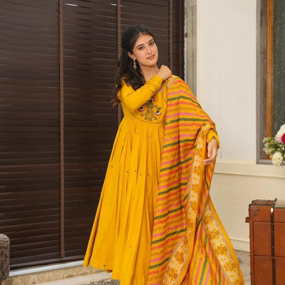 Hadiya yellow suit set