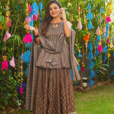 Falguni chanderi SHARARA SET