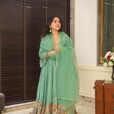 Janitha green suit set