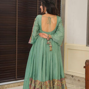 Janitha green suit set