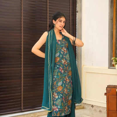 Kendall organza kurta-palazzo set