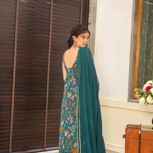 Kendall organza kurta-palazzo set