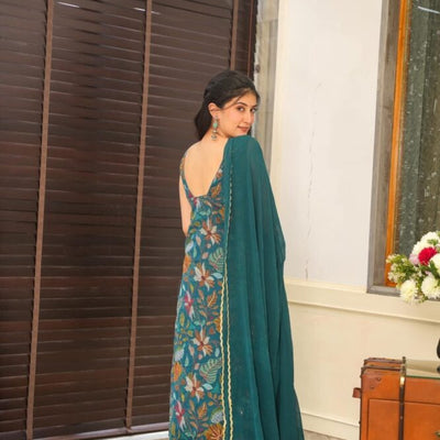 Kendall organza kurta-palazzo set