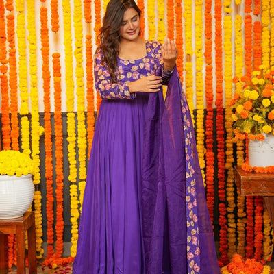 manasvi purple maxi set
