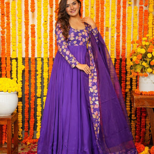 manasvi purple maxi set