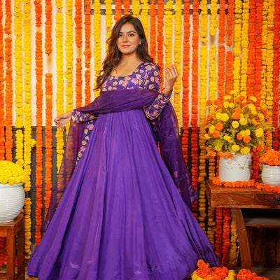 manasvi purple maxi set