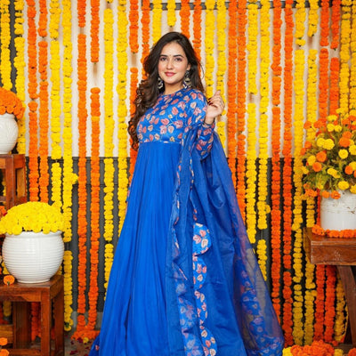 Ridhi blue maxi set