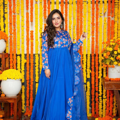 Ridhi blue maxi set