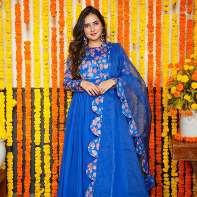Ridhi blue maxi set