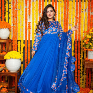 Ridhi blue maxi set