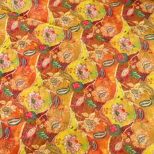 Yellow organza raw fabric #24