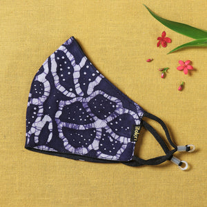 Batik Block Print Cotton 3 Layer Snug Fit Face Cover