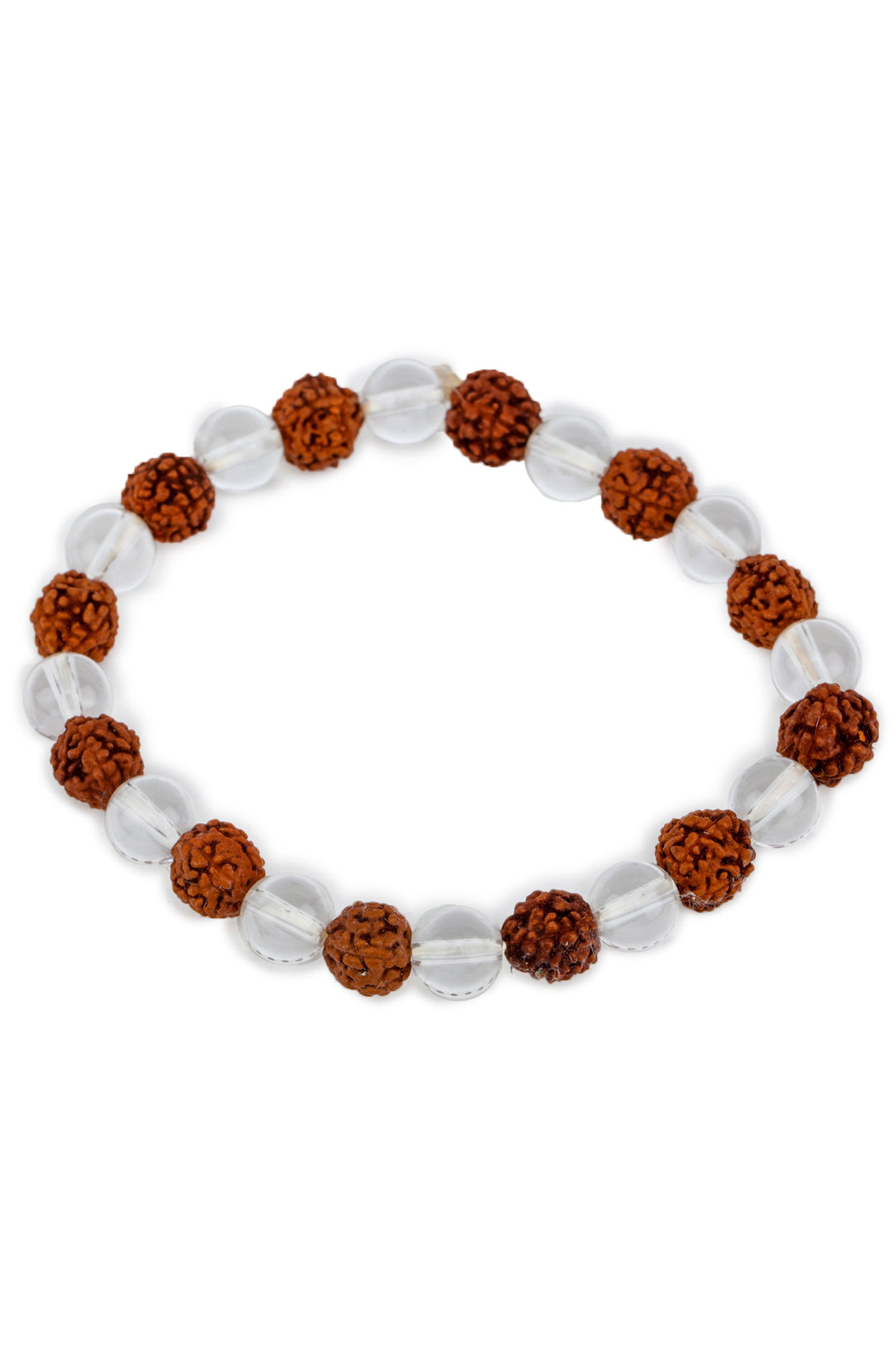 Studio Vaidik Rudraksha & Clear Quartz Bracelet