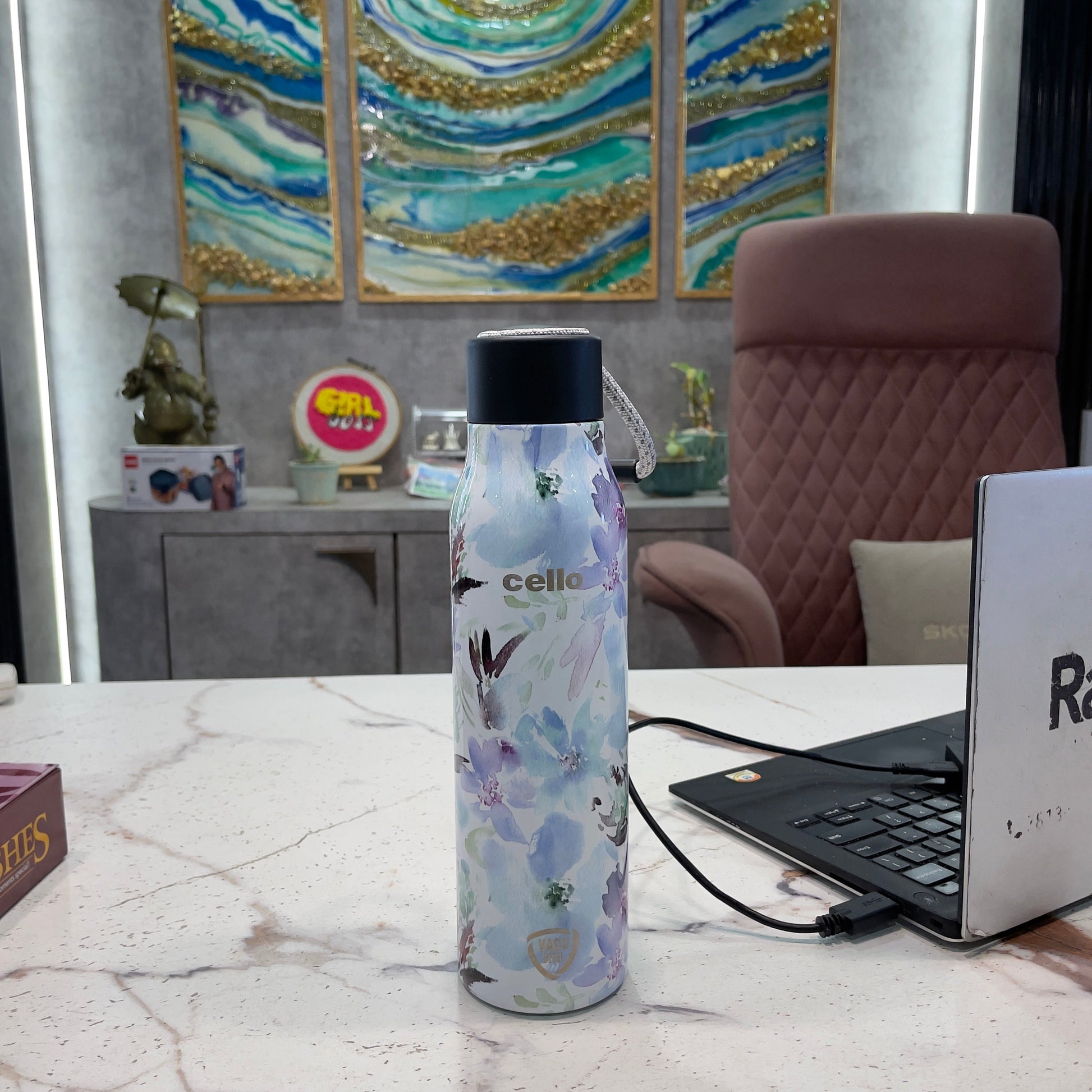 Cello Deezee Flora 750 ML Stainless Steel Water Bottle | 1 Pc