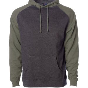 Raglan Hooded Pullover Sweatshirt
