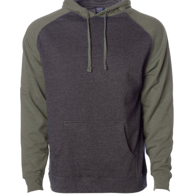 Raglan Hooded Pullover Sweatshirt