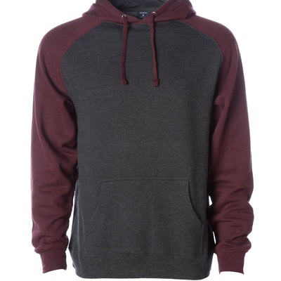 Raglan Hooded Pullover Sweatshirt