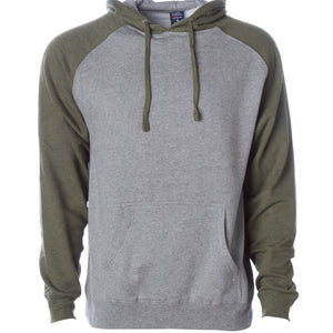 Raglan Hooded Pullover Sweatshirt
