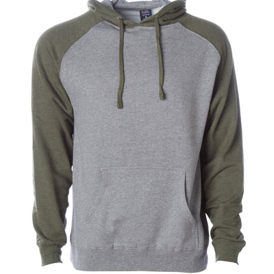 Raglan Hooded Pullover Sweatshirt