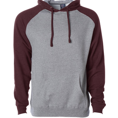 Raglan Hooded Pullover Sweatshirt