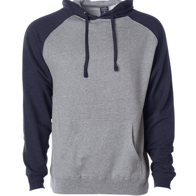 Raglan Hooded Pullover Sweatshirt