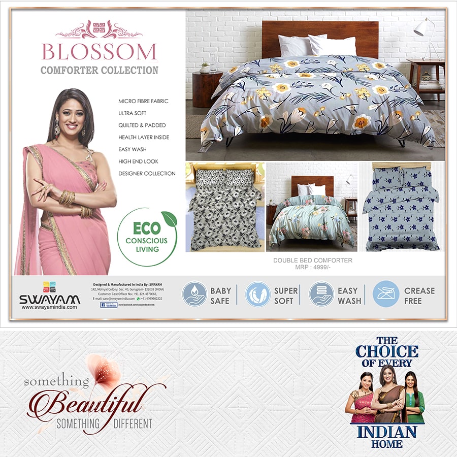 BLOSSOM BLOOM DOUBLE COMFORTER COLLECTION-65426