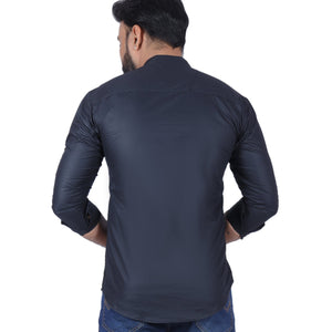 Black Solid Pure Cotton Straight Kurta