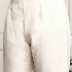 Floral Threadwork Embellished Cotton Kurta with Pants and Dupatta