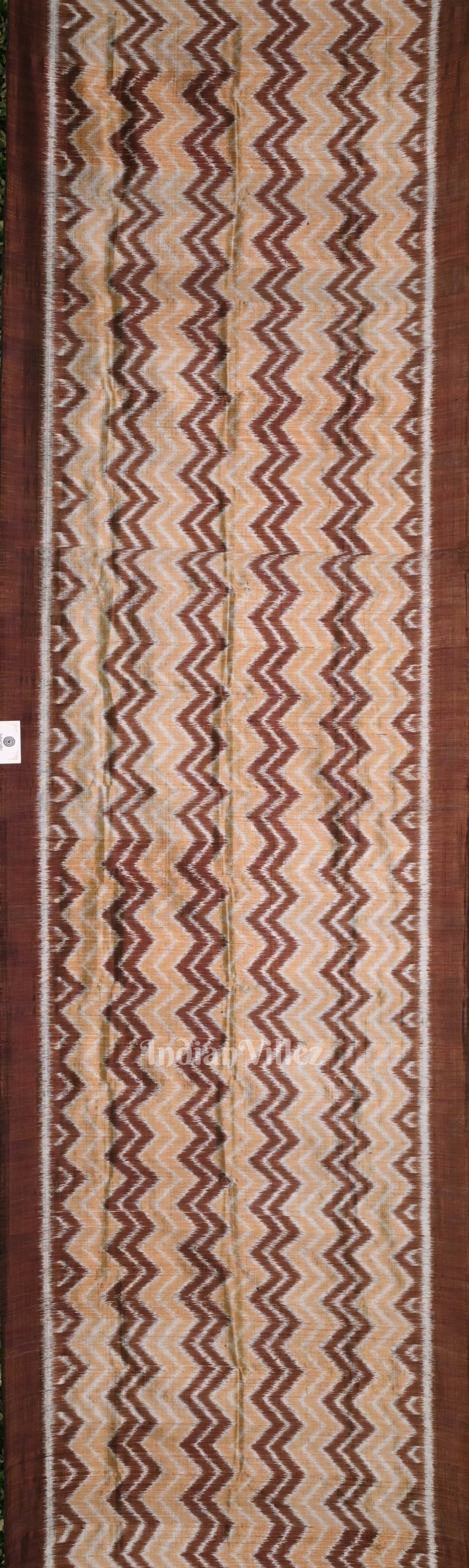 Coffee Odisha Ikat Pure Sambalpuri Silk Stole