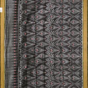 Black Tribal Theme Odisha Ikat Pure Silk Dupatta