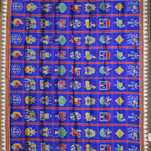 Blue Odisha Handloom Nabakothi Silk Dupatta