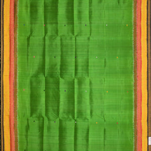 Green Kathiphera Pure Silk Dupatta