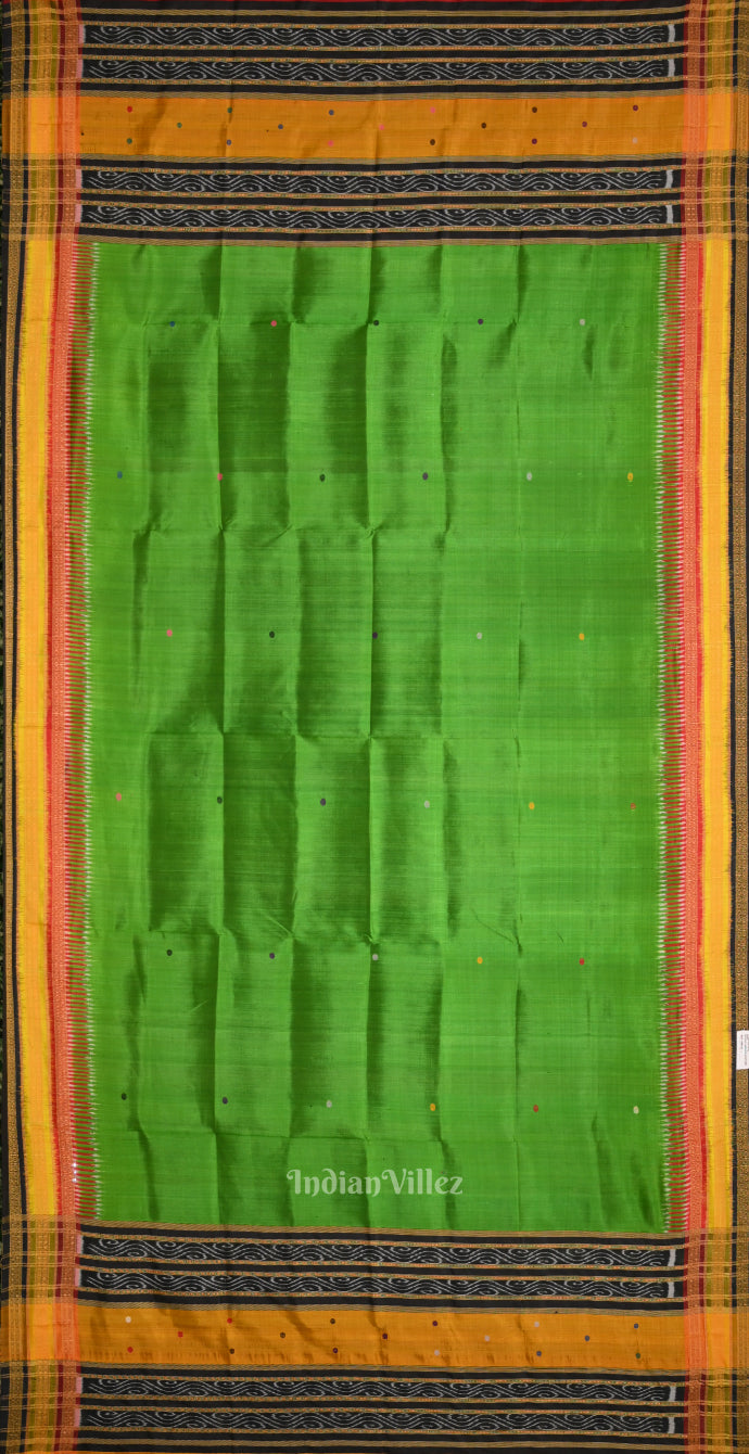 Green Kathiphera Pure Silk Dupatta
