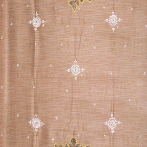Lavender Golden Dual Tone Nartaki Tussar Pattachitra Dupatta