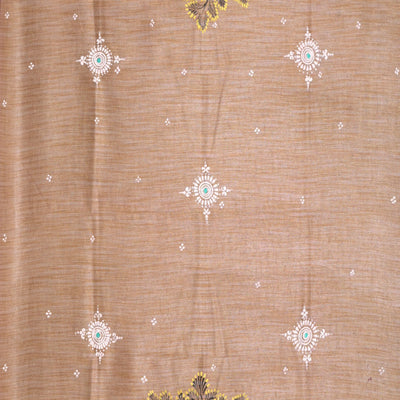 Lavender Golden Dual Tone Nartaki Tussar Pattachitra Dupatta